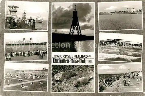 Doese Duhnen Hafen Anleger Faehre Strand Seehund Kugelbake Kat. Cuxhaven