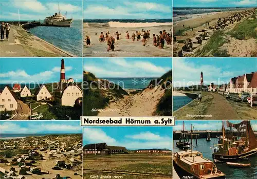 Hoernum Sylt Nordseebad Hafen Faehre Strand Leuchtturm Duene Seepromenade Camingplatz Hafen Fuenf Staedte Heim Kat. Hoernum (Sylt)