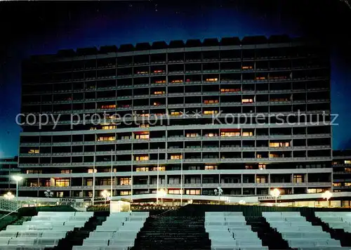 Westerland Sylt Nordseeheilbad Kurzentrum bei Nacht Kat. Westerland