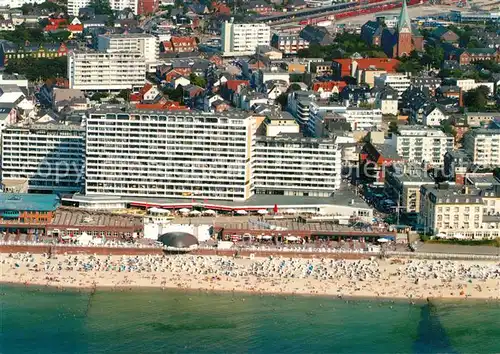 Westerland Sylt Kurzentrum Strand Fliegeraufnahme Kat. Westerland