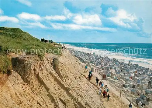 Wenningstedt Sylt Strand und Kliff von Norden Nordseebad Kat. Wenningstedt Braderup (Sylt)