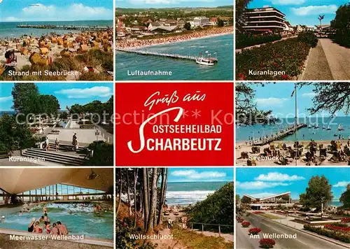 Scharbeutz Ostseebad Seebruecke Fliegeraufnahme Kuranlagen Wellenbad Kat. Scharbeutz