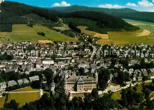 AK / Ansichtskarte Bad Berleburg Fliegeraufnahme mit Schloss Wittgenstein Kat. Bad Berleburg