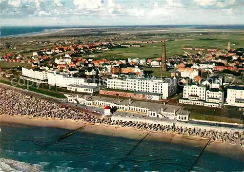 AK / Ansichtskarte Borkum Nordseebad Fliegeraufnahme Kat. Borkum