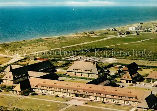 AK / Ansichtskarte Westerland Sylt Nordseeklinik Nordseeheilbad Fliegeraufnahme Kat. Westerland