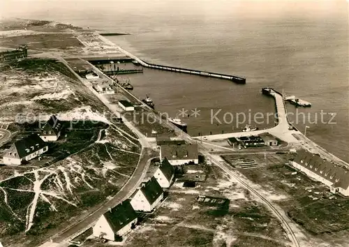 AK / Ansichtskarte Hoernum Sylt Hafen Fliegeraufnahme Kat. Hoernum (Sylt)