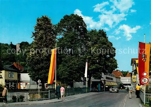 AK / Ansichtskarte Soden Salmuenster Bad Salz Bruecke Kaufhaus Burgruine Kat. Bad Soden Salmuenster