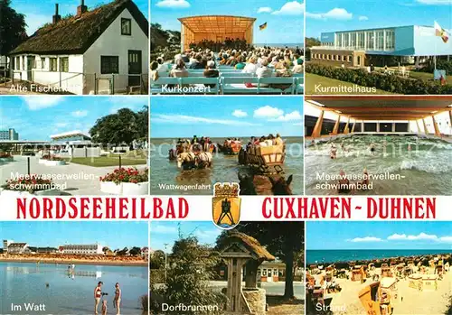 Duhnen Nordsee Kurmittelhaus Kurkonzert Watt Strand Schwimmbad Kat. Cuxhaven