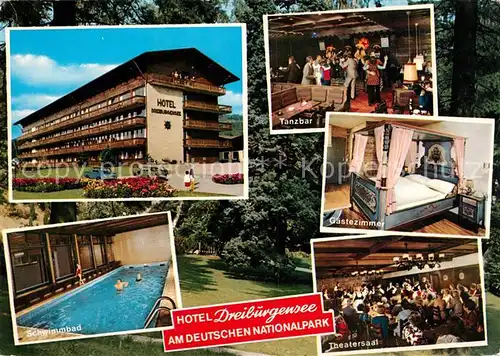 Tittling Ferienhotel Dreiburgensee am Deutschen Nationalpark Hallenbad Tanzbar Gaestezimmer Theatersaal Kat. Tittling