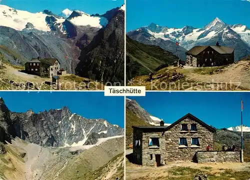 AK / Ansichtskarte Taeschhuette Monte Rosa Weisshorn Taeschhorn Taeschhuette Kat. Taesch