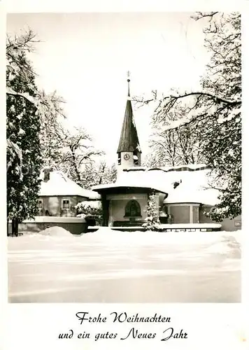 AK / Ansichtskarte Planegg Maria Eich Augustinerkloster Winterlandschaft Weihnachtskarte Neujahrskarte Kat. Planegg