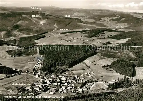 Friedenweiler Kinderheilstaette Neustadt Titisee Hochfirst Feldberg Schwarzwald Fliegeraufnahme Kat. Friedenweiler