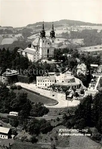 Poestlingberg Wallfahrtskirche Fliegeraufnahme Kat. Linz