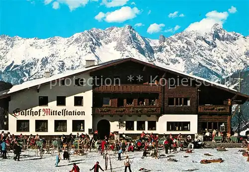 Zell See Berggasthof Mittelstation Wintersportplatz Alpen Kat. Zell am See