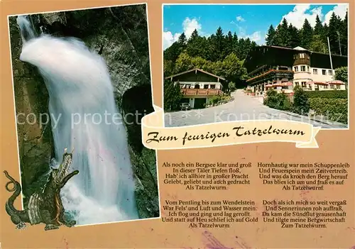 Oberaudorf Alpengasthof Zum Feurigen Tatzelwurm Kat. Oberaudorf