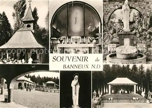 Banneux Notre Dame Wallfahrtskirche Teilansichten Marienstatuen