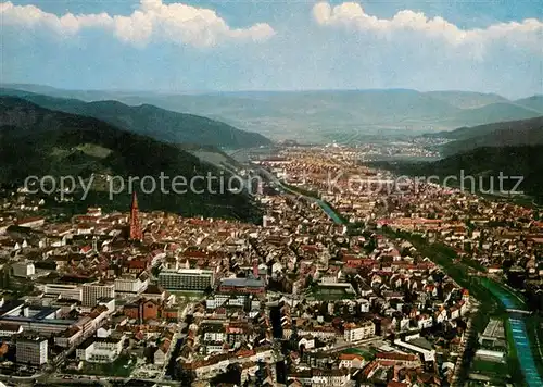 AK / Ansichtskarte Freiburg Breisgau Fliegeraufnahme mit Dreisamm Kat. Freiburg im Breisgau
