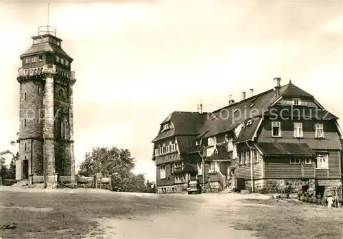 AK / Ansichtskarte Auersberg Wildenthal Turm Berghaus Kat. Eibenstock