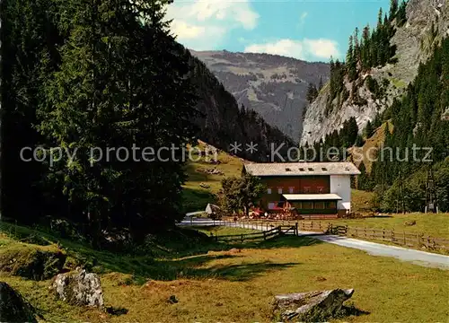 AK / Ansichtskarte Mayrhofen Zillertal Alpengasthof Lacknerbrunn im Stillupptal Blick zum Penken Zillertaler Alpen Kat. Mayrhofen