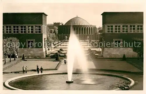 AK / Ansichtskarte Duesseldorf Rheinhalle mit Ehrenhof Planung Kat. Duesseldorf