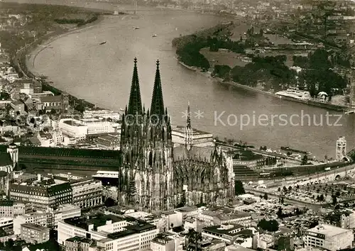 AK / Ansichtskarte Koeln Rhein Fliegeraufnahme Dom Kat. Koeln