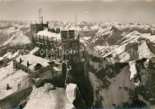 AK / Ansichtskarte Zugspitzbahn Muenchner Haus Lechtager Allgaeuer Alpen WInter Kat. Eisenbahn