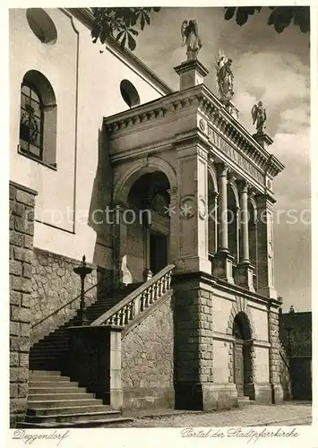 AK / Ansichtskarte Deggendorf Donau Portal der Stadtpfarrkirche Kat. Deggendorf