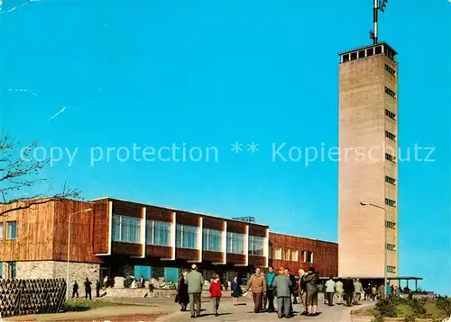 AK / Ansichtskarte Oberwiesenthal Erzgebirge HO Gaststaette Fichtelberghaus mit Aussichtsturm Kat. Oberwiesenthal