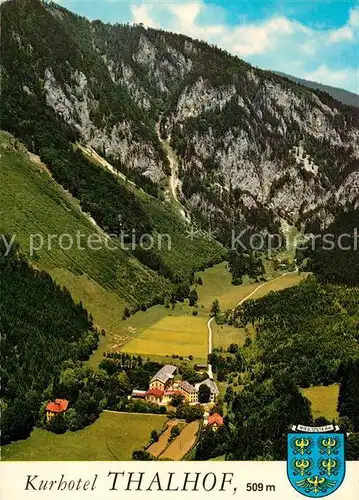 AK / Ansichtskarte Reichenau Rax Fliegeraufnahme Kurhotel Thalhof Kat. Reichenau an der Rax