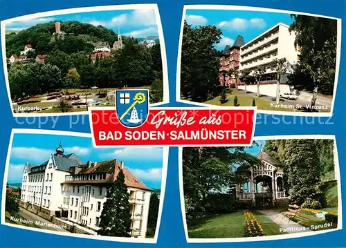 AK / Ansichtskarte Salmuenster Bad Soden Kurpark Kurheime St. Vinzenz und Marienheim Kat. Bad Soden am Taunus