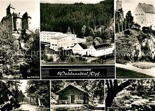 AK / Ansichtskarte Johannisthal Kueps Burg Falkenberg Dioezesan Exerzitienhaus Burg Neuhaus Sauerbrunnen Waldnaabtal