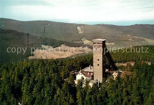 Braunlage Wurmbergschanze mit Aussichtsturm Fliegeraufnahme Kat. Braunlage Harz