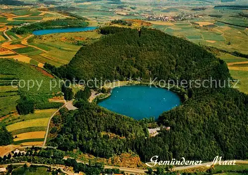 Daun Eifel Gemuendener Maar Fliegeraufnahme Kat. Daun