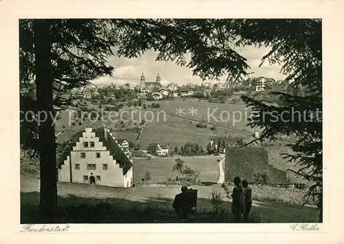 Freudenstadt mit Baerenschloessle Kat. Freudenstadt