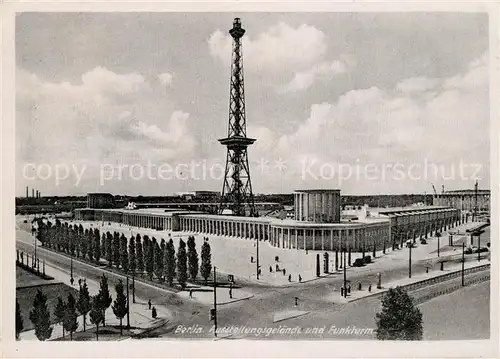 Berlin Ausstellungsgelaende und Funkturm Kat. Berlin