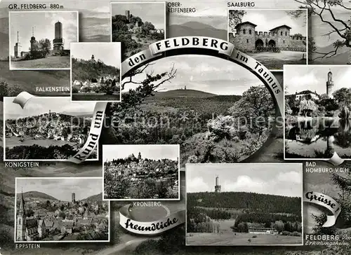 Feldberg Taunus Falkenstein Koenigstein Eppstein Bad Homburg Saalburg Oberreifenberg Kat. Schmitten