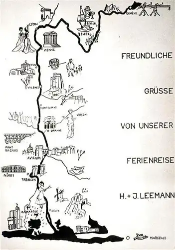 AK / Ansichtskarte Geneve GE Ferienreise von Genf bis Marseille Kat. Geneve