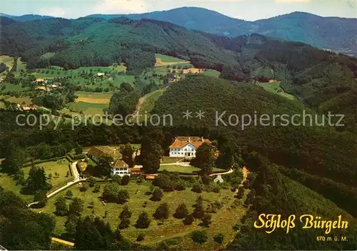 AK / Ansichtskarte Badenweiler Schloss Buergeln Fliegeraufnahme Kat. Badenweiler