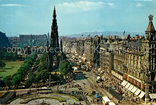 AK / Ansichtskarte Edinburgh Princess Street Scott Monument Kat. Edinburgh