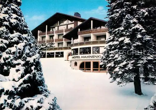 AK / Ansichtskarte Hahnenklee Bockswiese Harz Hotel Hahnenkleer Hof Winterlandschaft Kat. Goslar