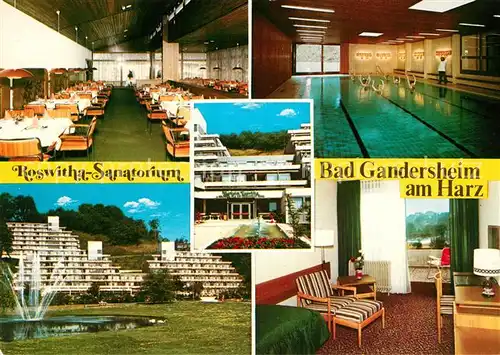 AK / Ansichtskarte Gandersheim Bad Schwimmbad Roswitha Sanatorium Rontaine Kat. Bad Gandersheim