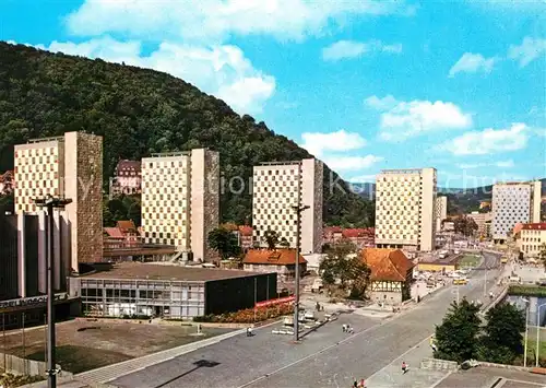 AK / Ansichtskarte Suhl Thueringer Wald Wilhelm Pieck Strasse Plattenbauten Kat. Suhl