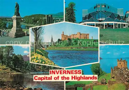 AK / Ansichtskarte Inverness Highland Flora MacDonald Statue Eden Court Theatre  Kat. Highland