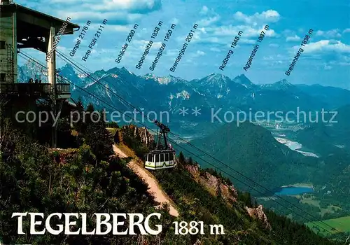 AK / Ansichtskarte Seilbahn Tegelberg Bergstation  Kat. Bahnen