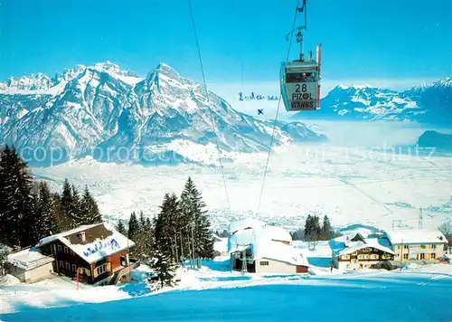 AK / Ansichtskarte Seilbahn Wangs Pizol Kurhaus Baschalva Chalet Waldegg  Kat. Bahnen