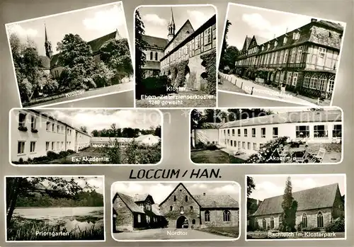 AK / Ansichtskarte Loccum Kloster Priorsgarten Nordtor Bachteich  Kat. Rehburg Loccum