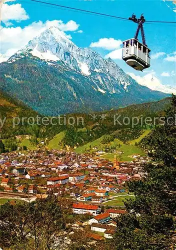 AK / Ansichtskarte Mittenwald Bayern Karwendelbahn Wettersteinspitze Alpspitze Kat. Mittenwald