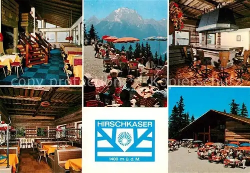 AK / Ansichtskarte Berchtesgaden Hirschkaser Bergstation der Hirscheck Sesselbahn Gastraeume Terrasse Kat. Berchtesgaden