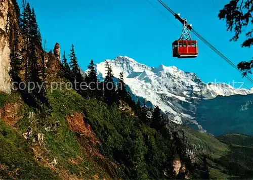 AK / Ansichtskarte Seilbahn Wengen Maennlichen Jungfrau Kat. Bahnen