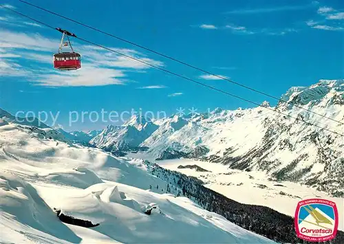 AK / Ansichtskarte Seilbahn Corvatsch Oberengadiner Seen  Kat. Bahnen